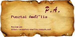 Pusztai Amélia névjegykártya